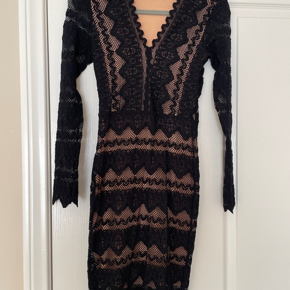 Elegant Black Lace Dress